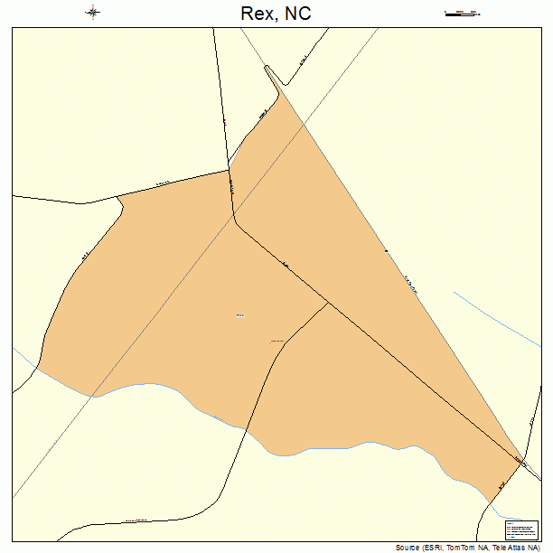 Rex, NC street map