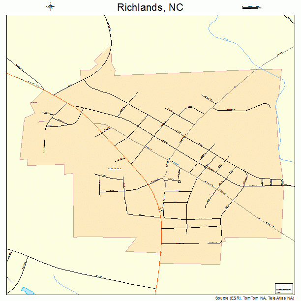 Richlands, NC street map