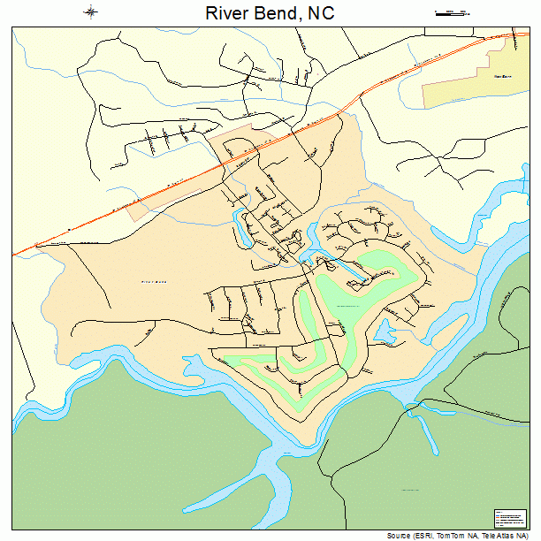 River Bend, NC street map