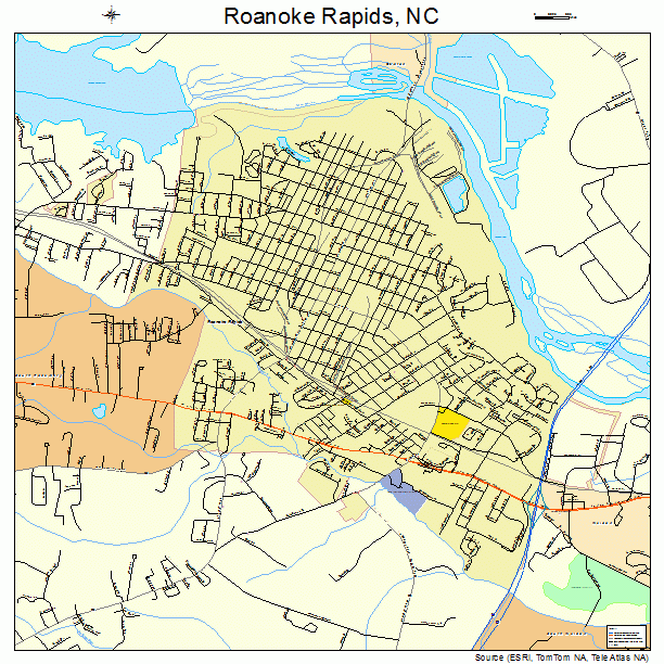 Roanoke Rapids, NC street map