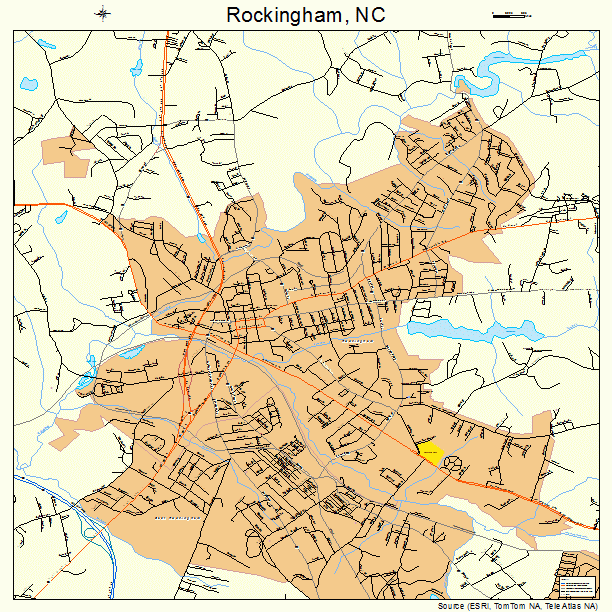 Rockingham, NC street map