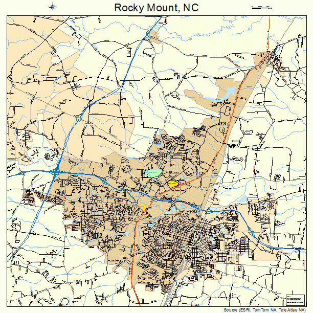 Rocky Mount, NC street map