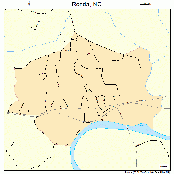 Ronda, NC street map