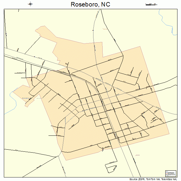 Roseboro, NC street map