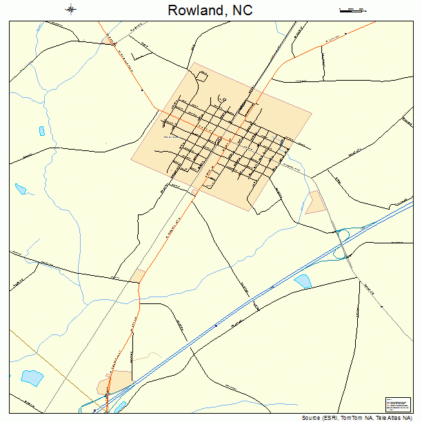 Rowland, NC street map