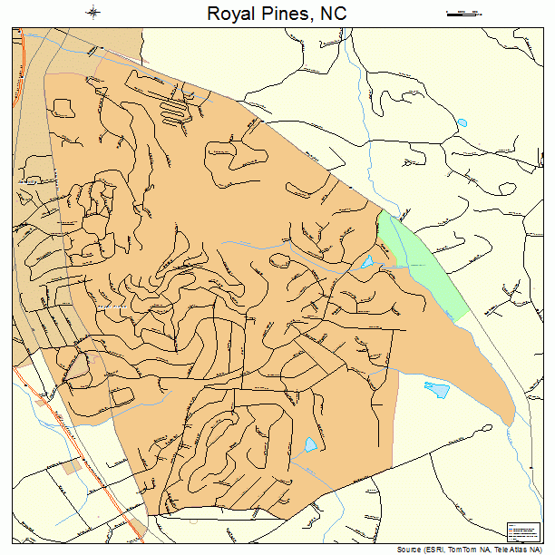 Royal Pines, NC street map