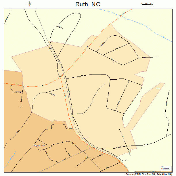 Ruth, NC street map