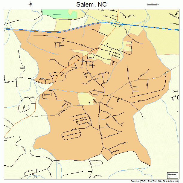 Salem, NC street map