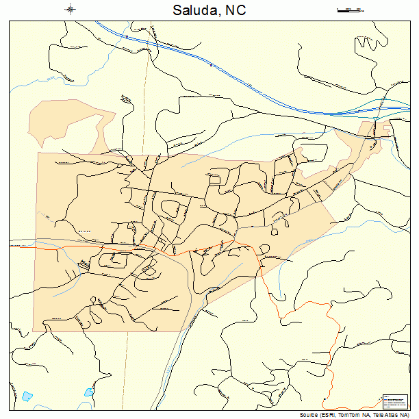 Saluda, NC street map
