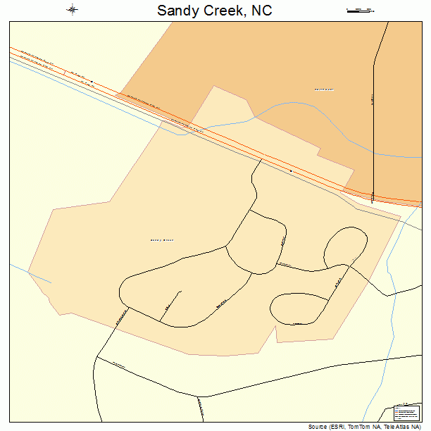 Sandy Creek, NC street map