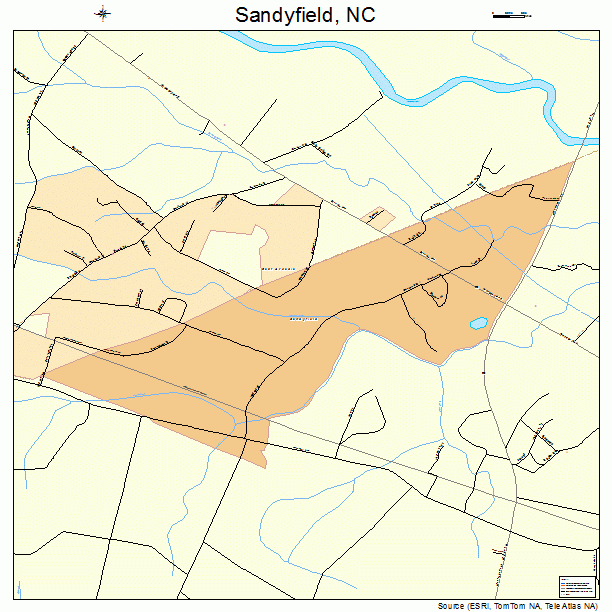 Sandyfield, NC street map