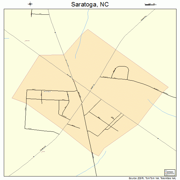 Saratoga, NC street map