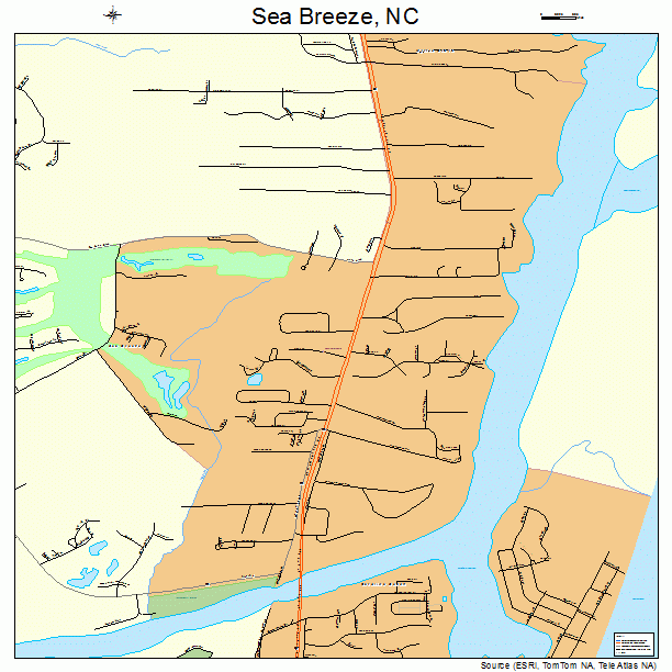 Sea Breeze, NC street map