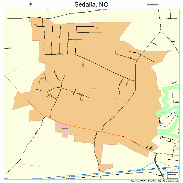 Sedalia, NC street map