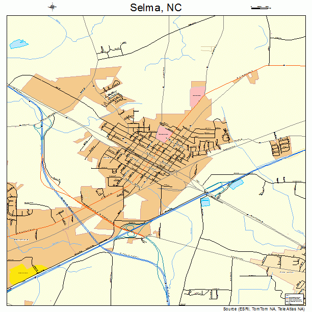 Selma, NC street map