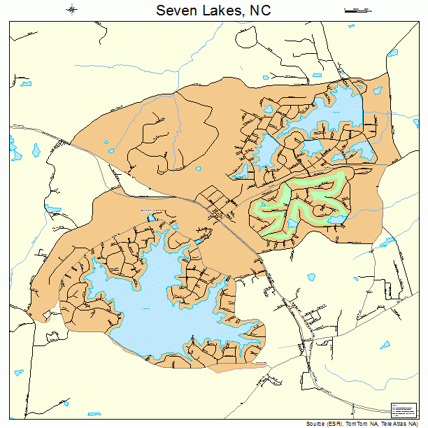 Seven Lakes, NC street map