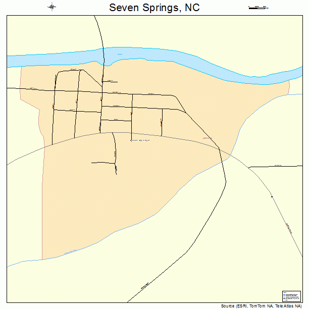 Seven Springs, NC street map