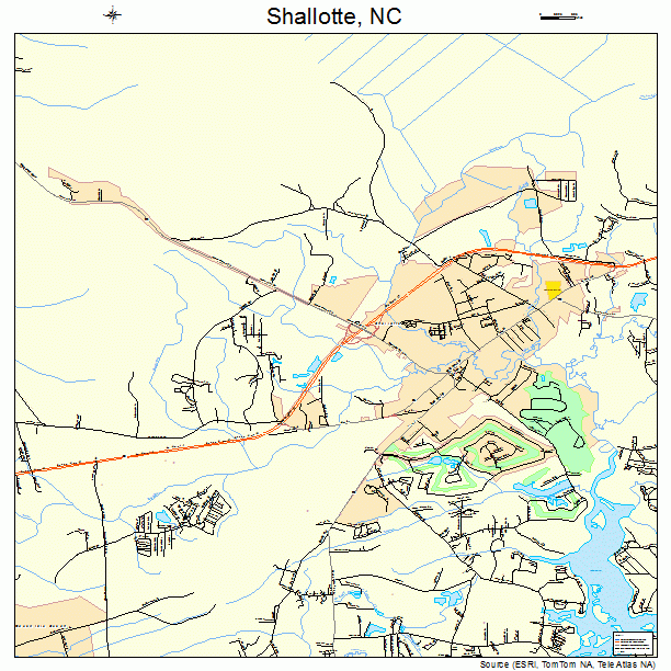 Shallotte, NC street map