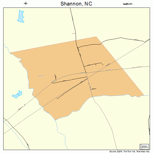 Shannon, NC street map