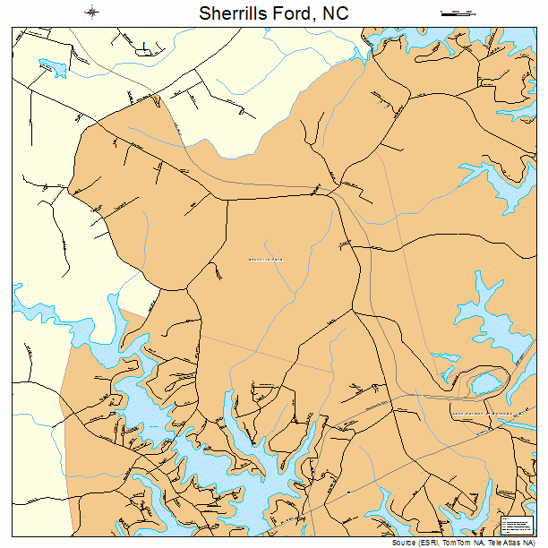 Sherrills Ford, NC street map