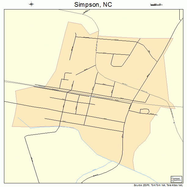 Simpson, NC street map