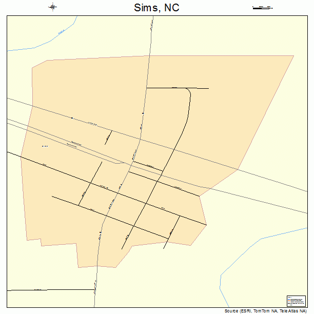 Sims, NC street map