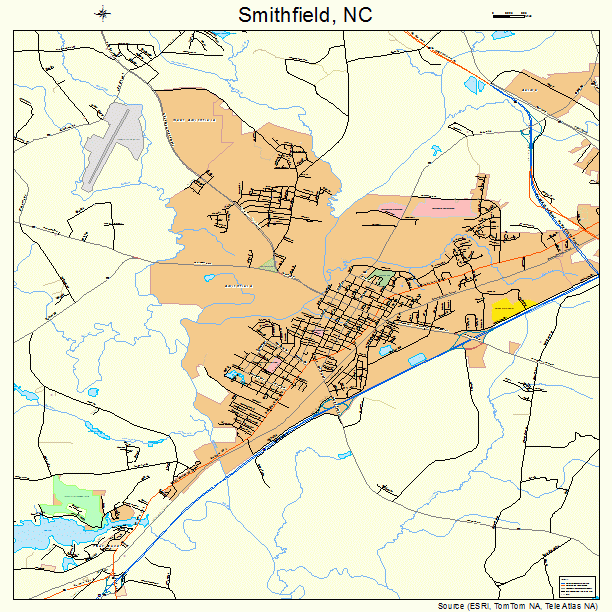 Smithfield, NC street map