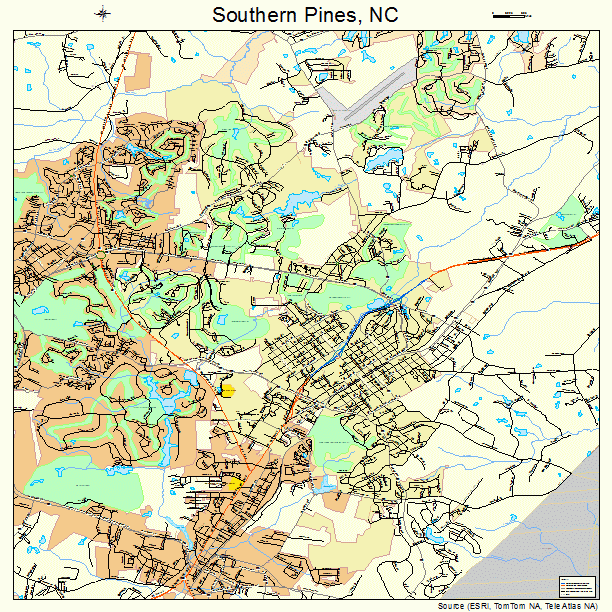 Southern Pines, NC street map