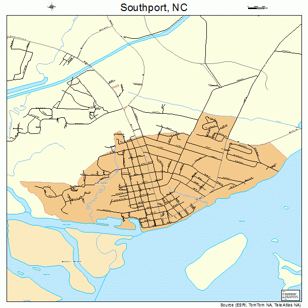 Southport, NC street map