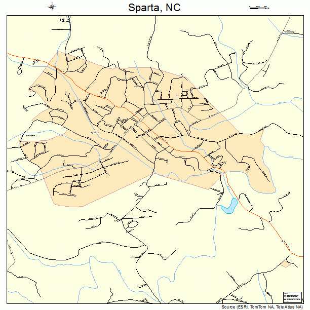 Sparta, NC street map
