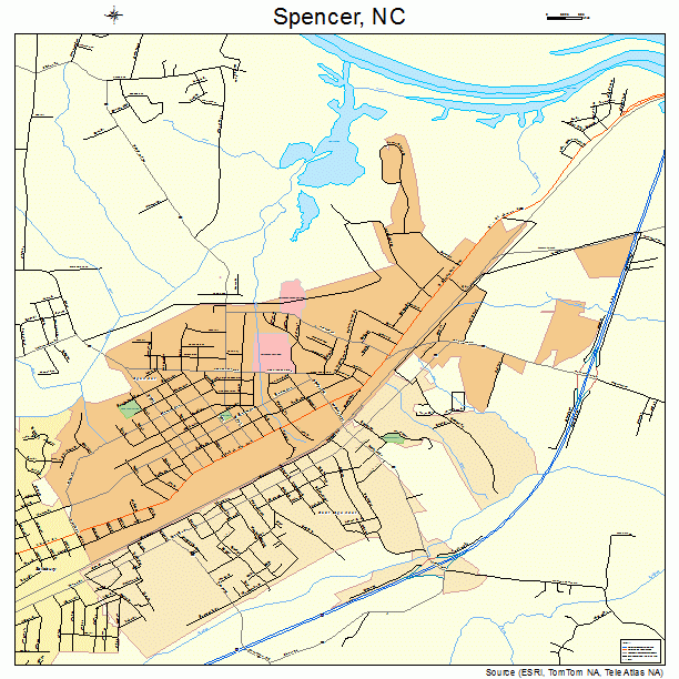 Spencer, NC street map