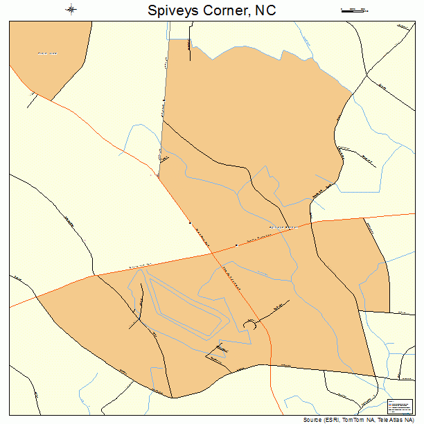Spiveys Corner, NC street map