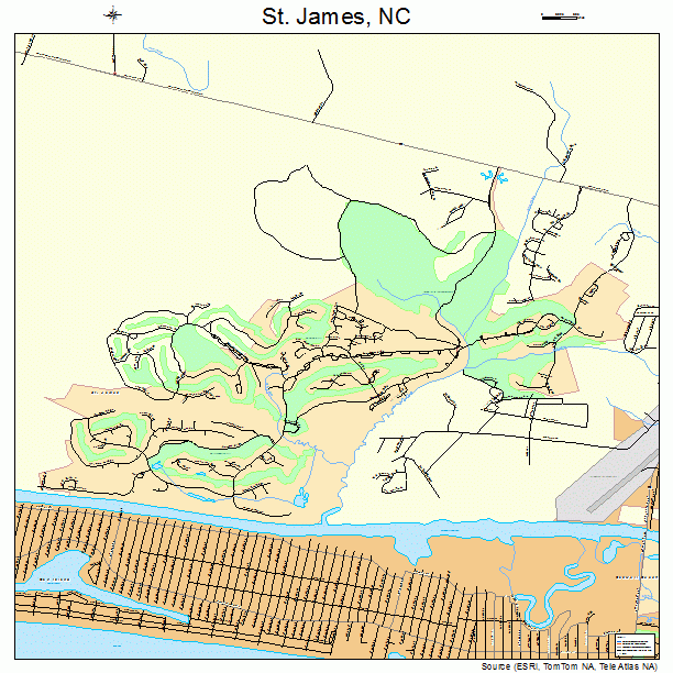 St. James, NC street map