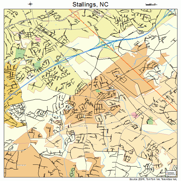 Stallings, NC street map