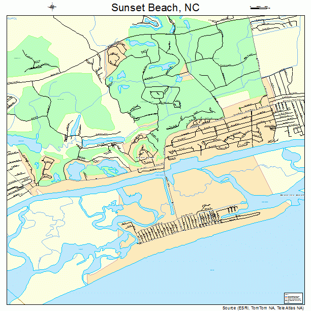 Sunset Beach, NC street map