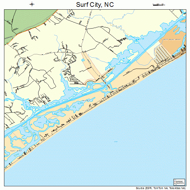 Surf City, NC street map