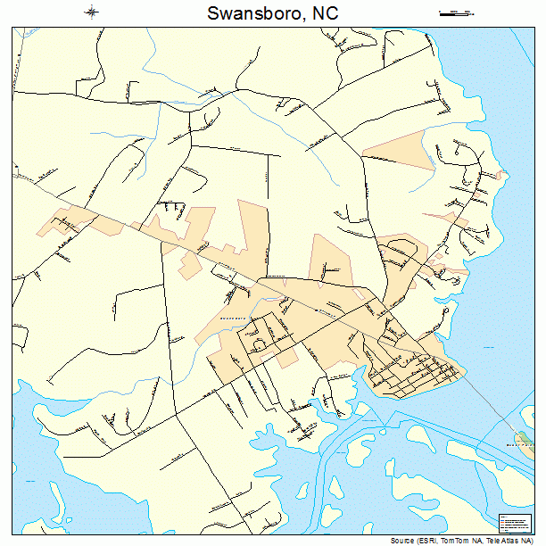 Swansboro, NC street map