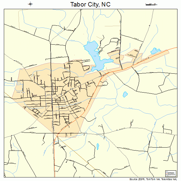 Tabor City, NC street map