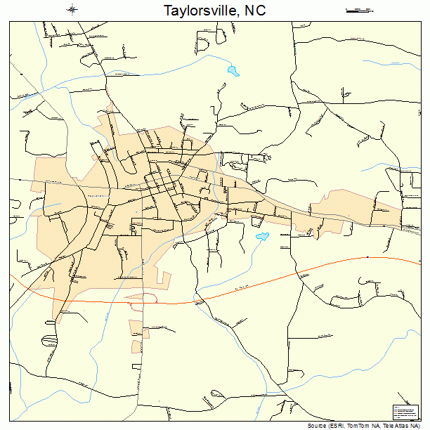 Taylorsville, NC street map