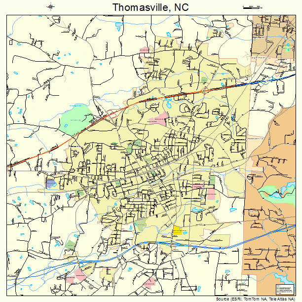 Thomasville, NC street map