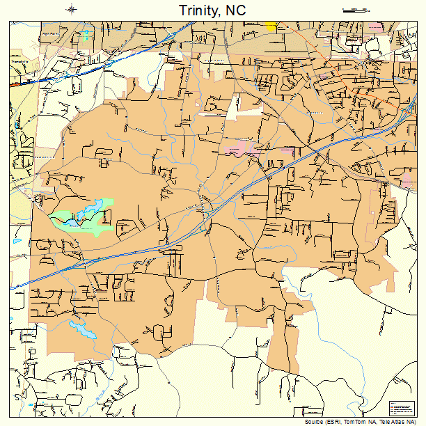 Trinity, NC street map