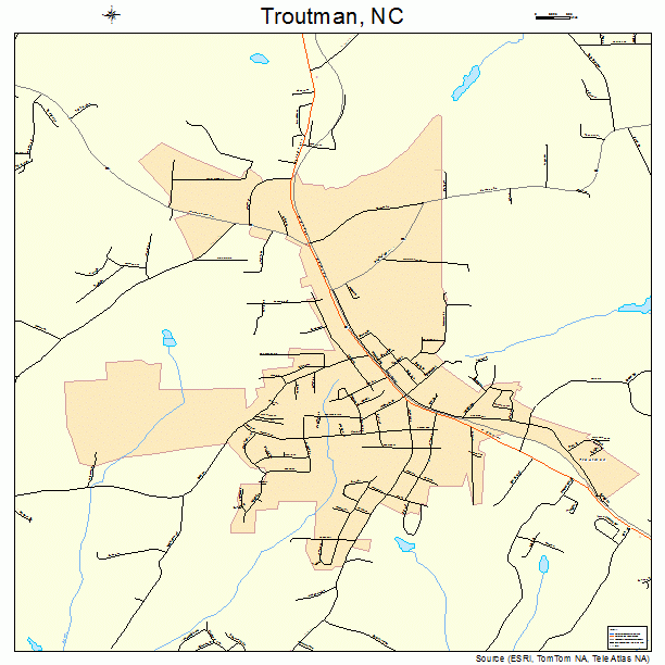 Troutman, NC street map