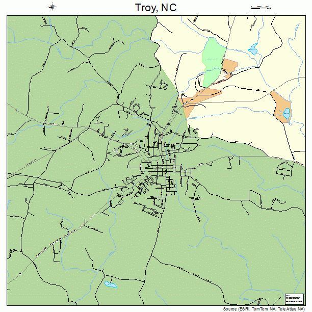 Troy, NC street map