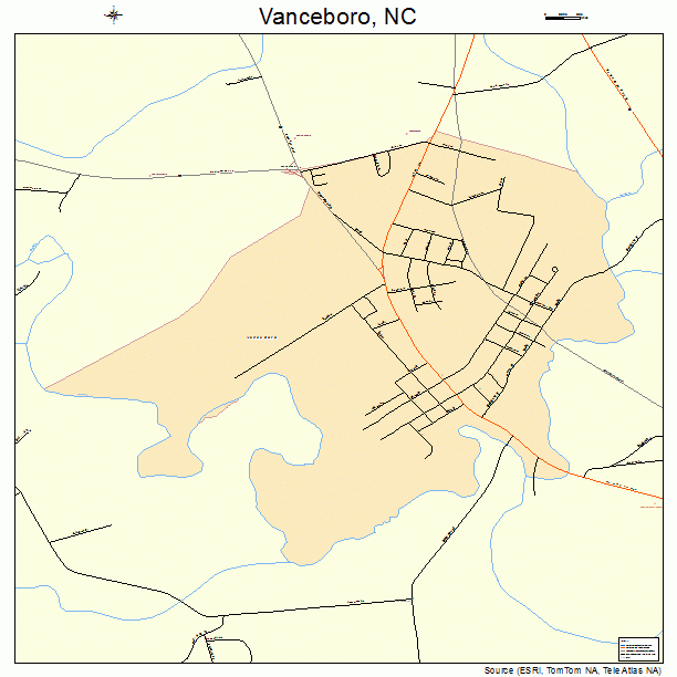 Vanceboro, NC street map