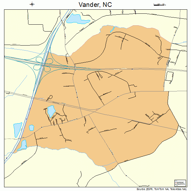 Vander, NC street map