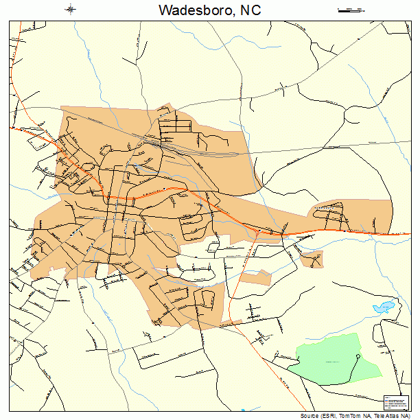 Wadesboro, NC street map