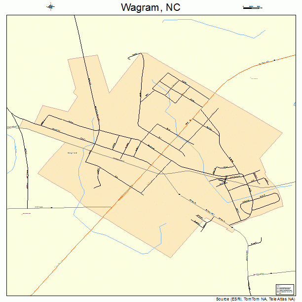 Wagram, NC street map