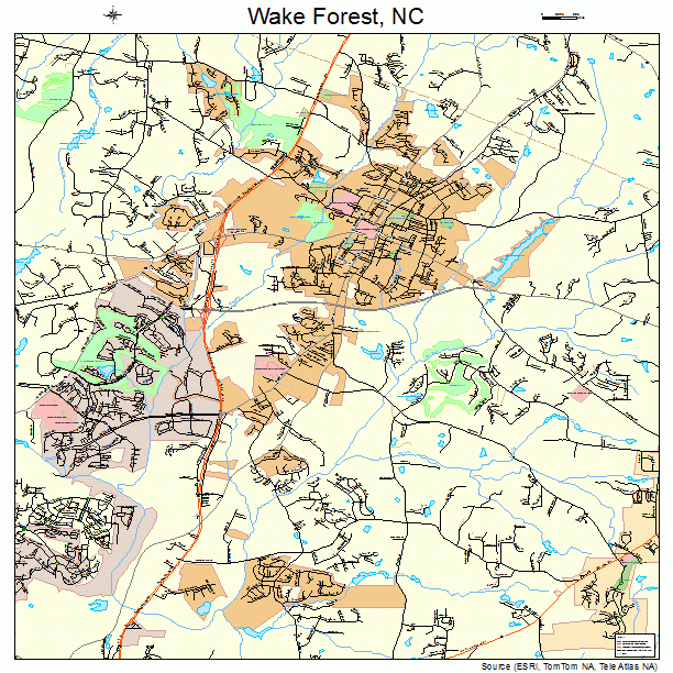 Wake Forest, NC street map