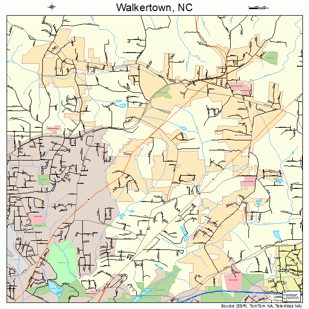 Walkertown, NC street map
