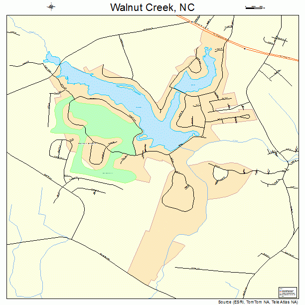 Walnut Creek, NC street map